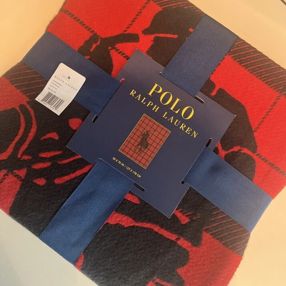 New Polo Ralph Lauren Home Oakwood Throw Red Plaid 50 X 70 Rtl $215